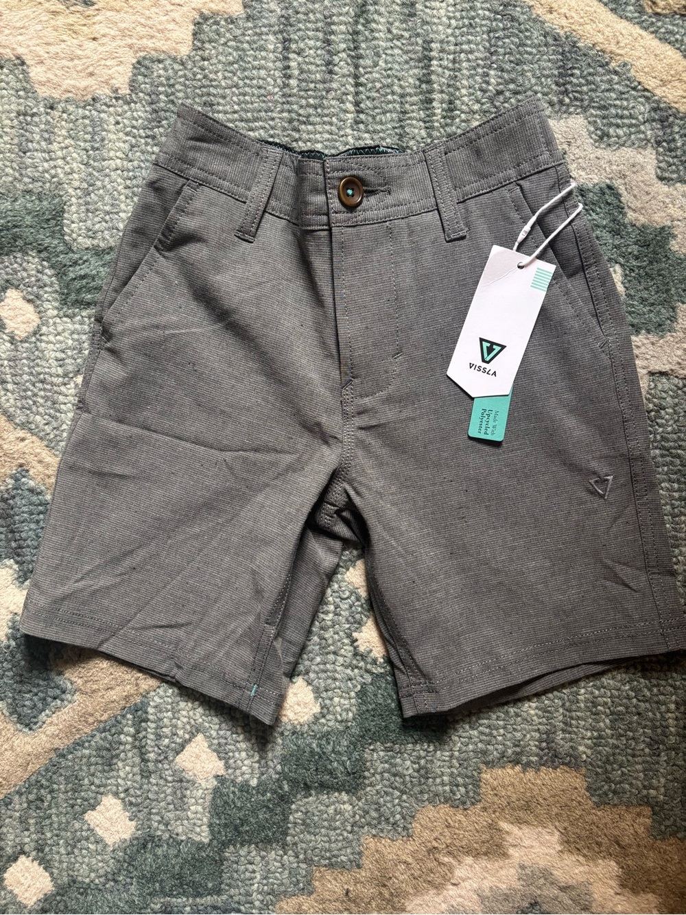 VISSLA Boy’s Slate Gray Chino Shorts